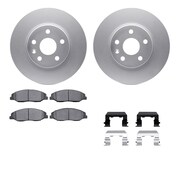 DYNAMIC FRICTION CO 4512-46096, Geospec Rotors with 5000 Advanced Brake Pads includes Hardware, Silver 4512-46096